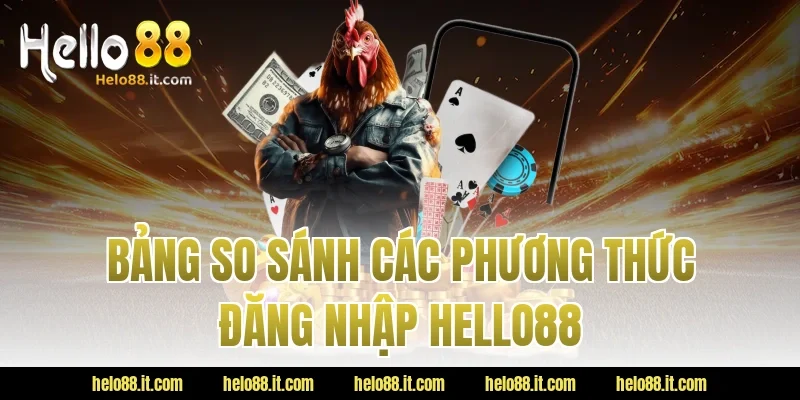 Bảng So Sánh Các Phương Thức Đăng Nhập Hello88